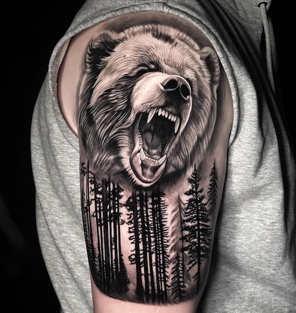 Power Bear Tattoo